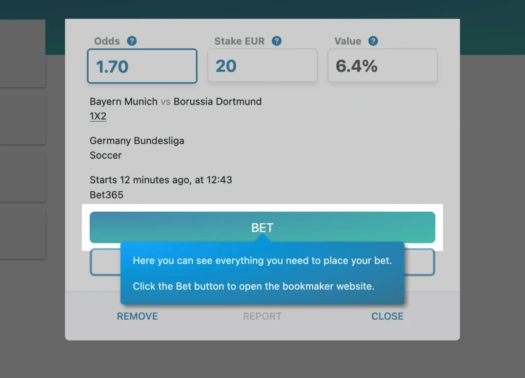 RebelBetting tutorial steg 3